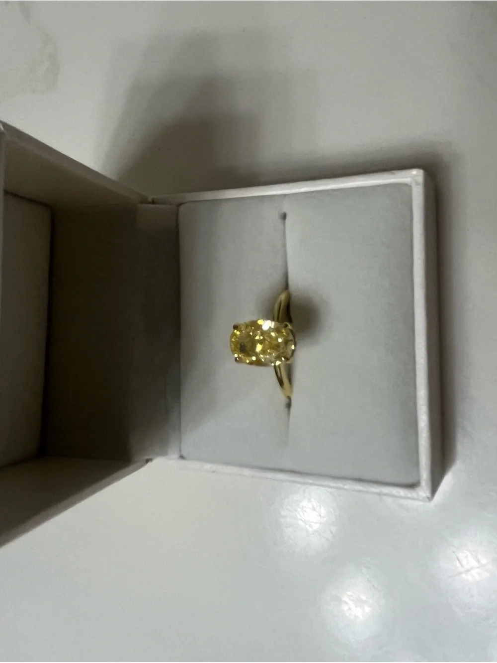 Maxine of Hollywood Yellow Gemstone Gold Band Ring